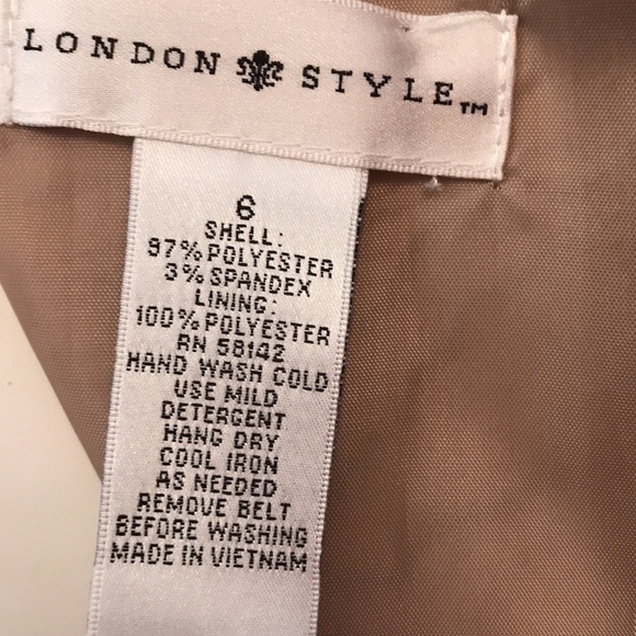 SIZE 6 BEAUTIFUL SPRING SUMMER DRESS OR FALL W BLACK BLAZER. Tan/black/white🌸🌸 - Picture 5 of 6